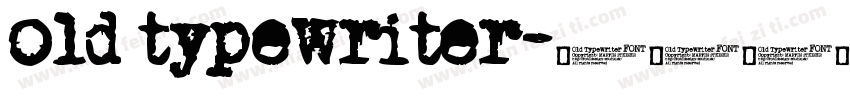 old typewriter字体转换
